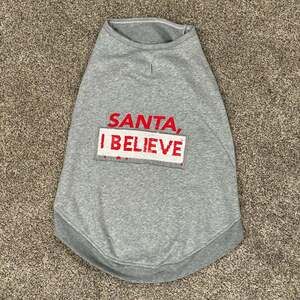 Wondershop Dog Holiday Sweater Size L Gray Santa I Tried